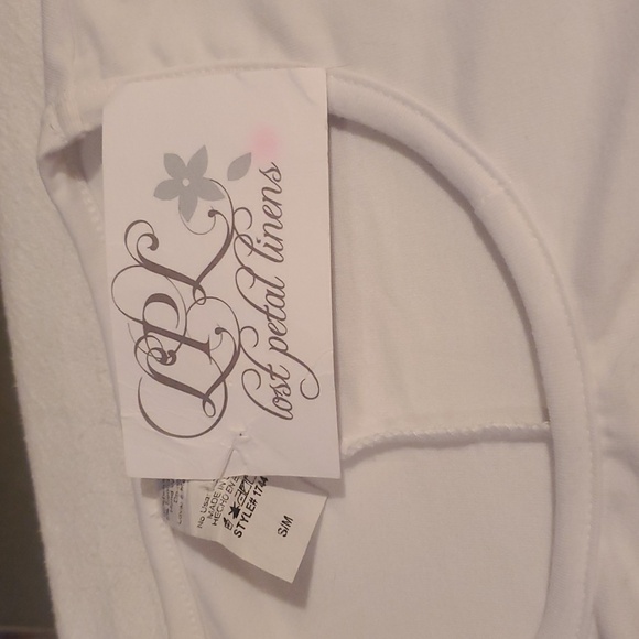 Lost Petal Linens White Short Sleeve Colorful Linen Flower Sz S Tunic Mini Dress - Picture 4 of 10